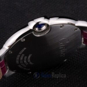 Cartier replica ballon bleu acciaio strip leather violet orologio imitazione perfetta