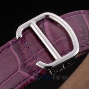 Cartier replica ballon bleu acciaio strip leather violet orologio imitazione perfetta