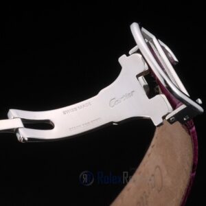 Cartier replica ballon bleu acciaio strip leather violet orologio imitazione perfetta