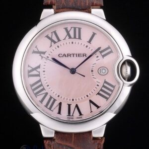 Cartier replica ballon bleu acciaio madreperla strip leather orologio imitazione perfetta