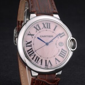 Cartier replica ballon bleu acciaio madreperla strip leather orologio imitazione perfetta