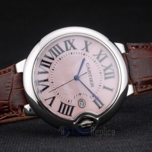 Cartier replica ballon bleu acciaio madreperla strip leather orologio imitazione perfetta