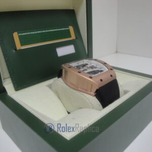 richard mille replica skull nano ceramic skeletron rose gold white dial strip rubber-b