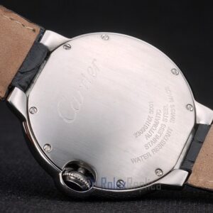 Cartier replica ballon bleu acciaio black strip leather orologio imitazione perfetta