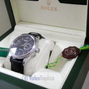 rolex replica cellini date black dial orologio replica cinturino pelle