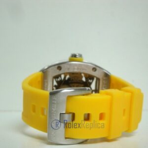 richard mille replica RM038 bubba watson skeletron yellow limited edition strip rubber-b