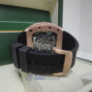 richard mille replica skull nano ceramic skeletron rose gold white dial strip rubber-b