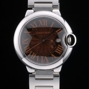 Cartier replica ballon bleu acciaio brown dial orologio imitazione perfetta