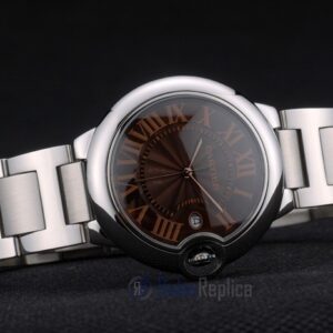 Cartier replica ballon bleu acciaio brown dial orologio imitazione perfetta