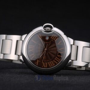 Cartier replica ballon bleu acciaio brown dial orologio imitazione perfetta
