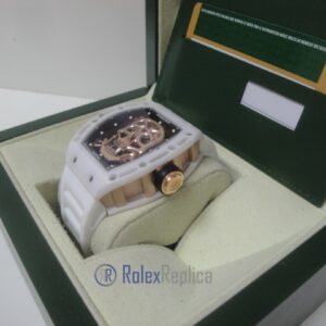 richard mille replica skull nano ceramic skeletron limited edition white strip rubber-b