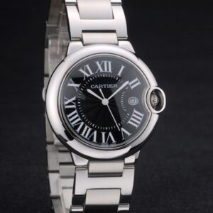 Cartier replica ballon bleu acciaio black dial orologio imitazione perfetta