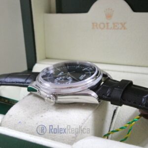 rolex replica cellini date black dial orologio replica cinturino pelle