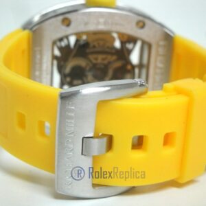 richard mille replica RM038 bubba watson skeletron yellow limited edition strip rubber-b