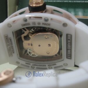 richard mille replica skull nano ceramic skeletron limited edition white strip rubber-b