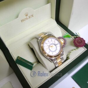 rolex replica sky-dweller acciaio-oro white dial orologio replica copia