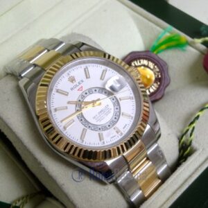 rolex replica sky-dweller acciaio-oro white dial orologio replica copia