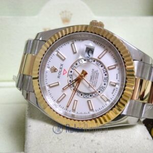 rolex replica sky-dweller acciaio-oro white dial orologio replica copia