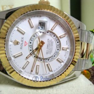 rolex replica sky-dweller acciaio-oro white dial orologio replica copia