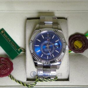 rolex replica sky-dweller acciaio-white gold blue dial orologio replica copia