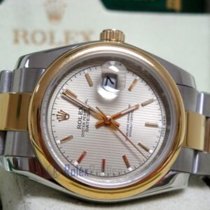 rolex replica datejust acciaio oro oyster grey dial barrette orologio imitazione