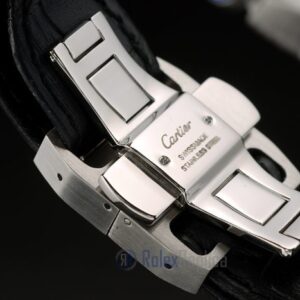 Cartier replica santos skeletron acciaio oro strip leather orologio imitazione perfetta