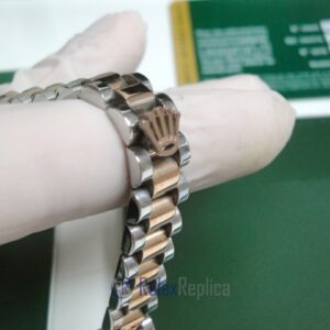 Rolex replica gioielli bracciale jubilèè strip oro rosa acciaio bi-colour