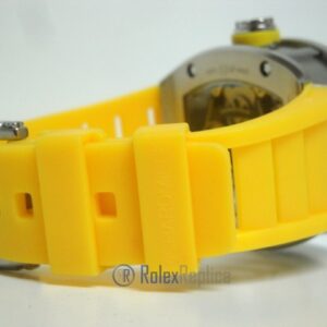 richard mille replica RM038 bubba watson skeletron yellow limited edition strip rubber-b