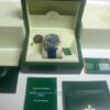 rolex replica daydate white gold blue strip leather orologio replica copia imitazione