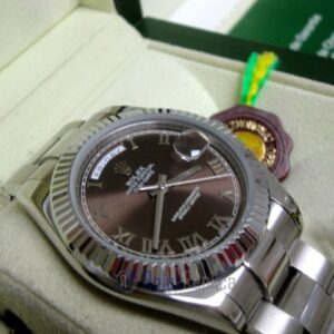 rolex replica daydate ll acciaio brown dial oyster orologio replica copia imitazione
