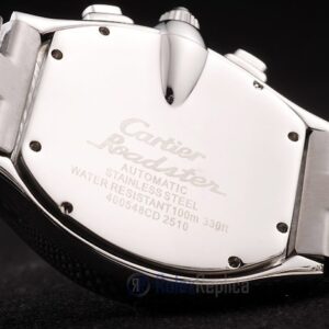Cartier replica roadster white dial acciaio orologio imitazione perfetta