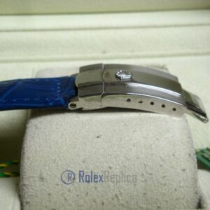 rolex replica daydate white gold blue strip leather orologio replica copia imitazione
