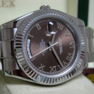 rolex replica daydate ll acciaio brown dial oyster orologio replica copia imitazione