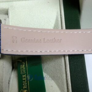 rolex replica daydate white gold blue strip leather orologio replica copia imitazione