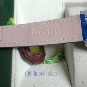 rolex replica daydate white gold blue strip leather orologio replica copia imitazione