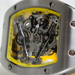 richard mille replica RM038 bubba watson skeletron yellow limited edition strip rubber-b