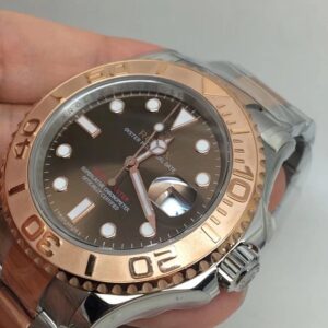 REPLICA ROLEX YACHTMASTER 40MM 126621 TWO TONE BROWN DIAL CLONE MOVEMENT