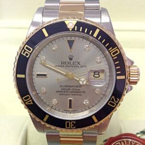 Rolex replica Submariner Date 16613 Bi-Colour Serti black dial