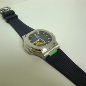 patek philippe replica acciaio nautilus tourbillon blue dial strip rubber
